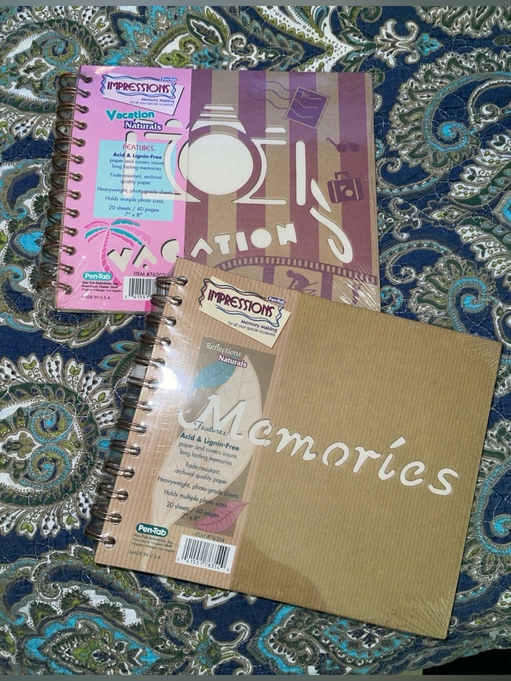 Two NWT Impressions Spiral Photo Albums in Brown and Pink
